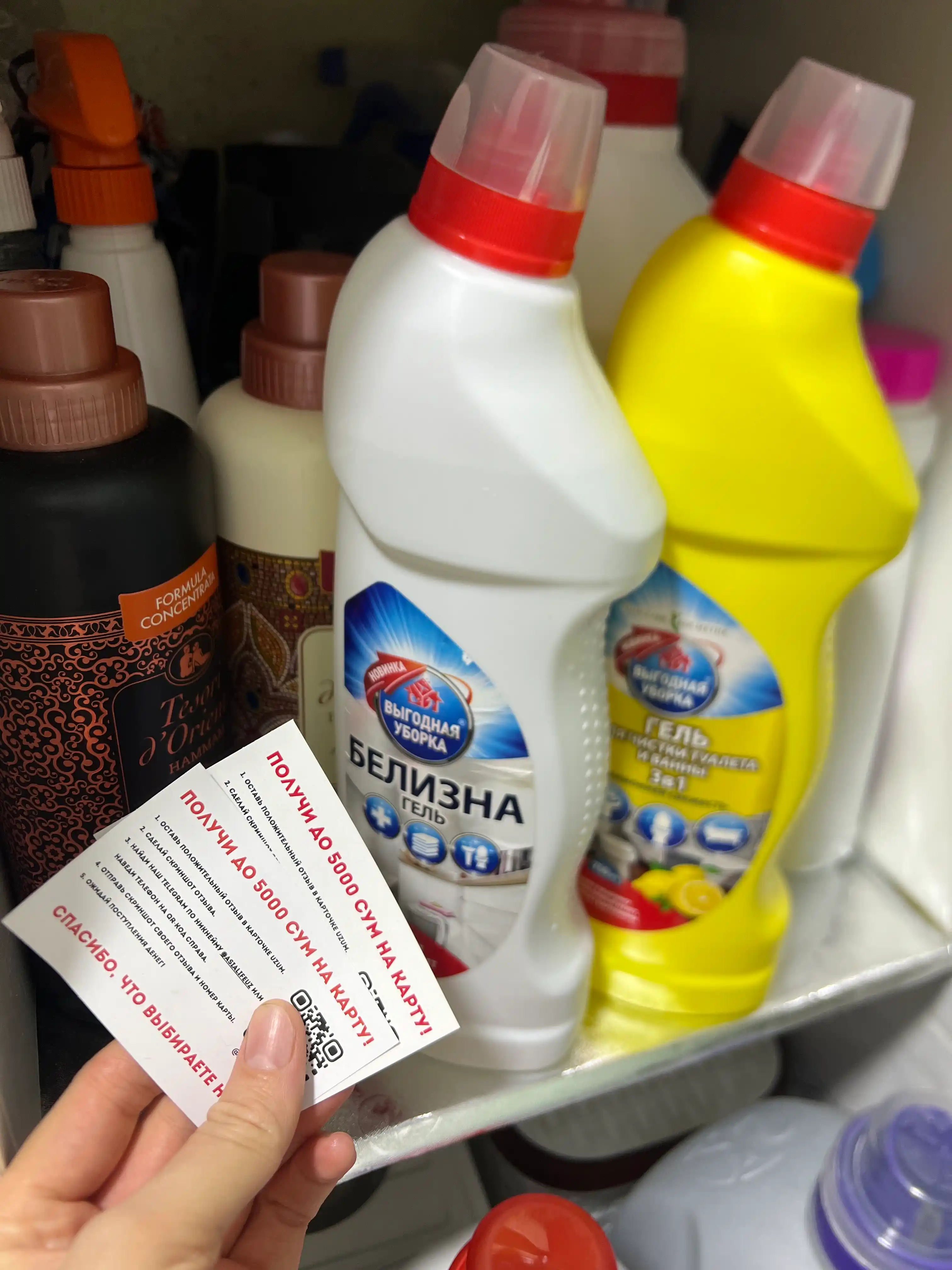 Universal oqartiruvchi oqlik-yuvish va tozalash uchun gel Vigodnaya uborka, 750 ml
