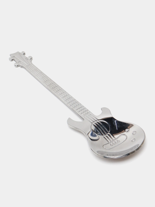 Gitara shaklidagi choy qoshiq, zanglamaydigan po‘lat, 12 sm