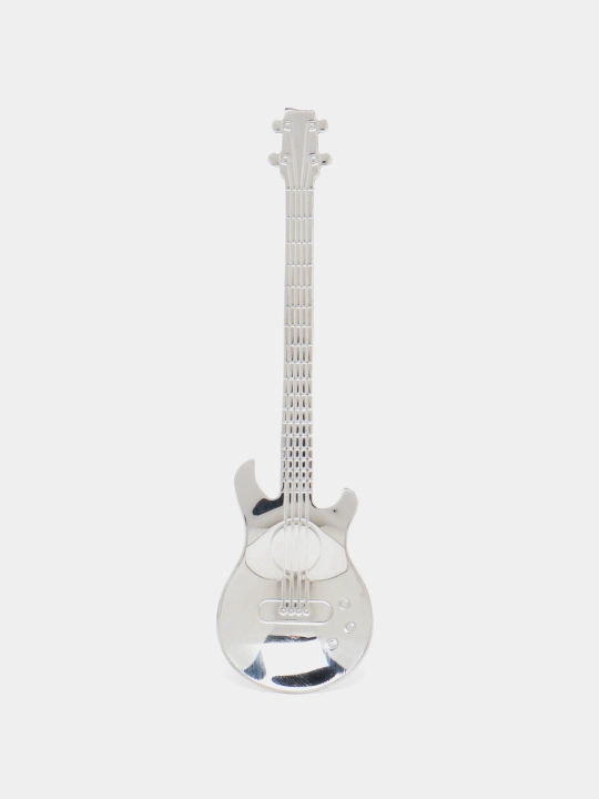 Gitara shaklidagi choy qoshiq, zanglamaydigan po‘lat, 12 sm
