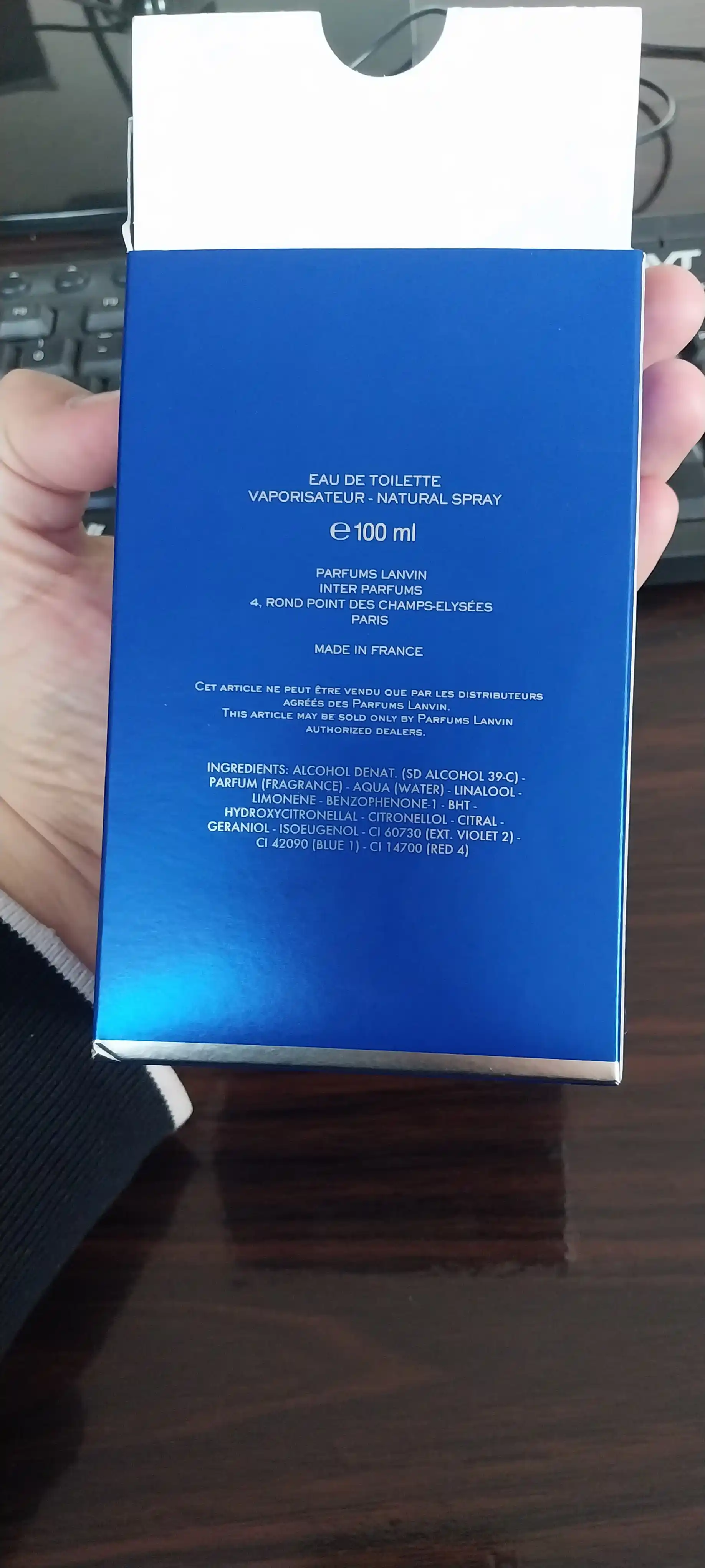 Xushbo'ylangan suv Lhomme Lanvin L'Homme, 100 ml, Fransiya