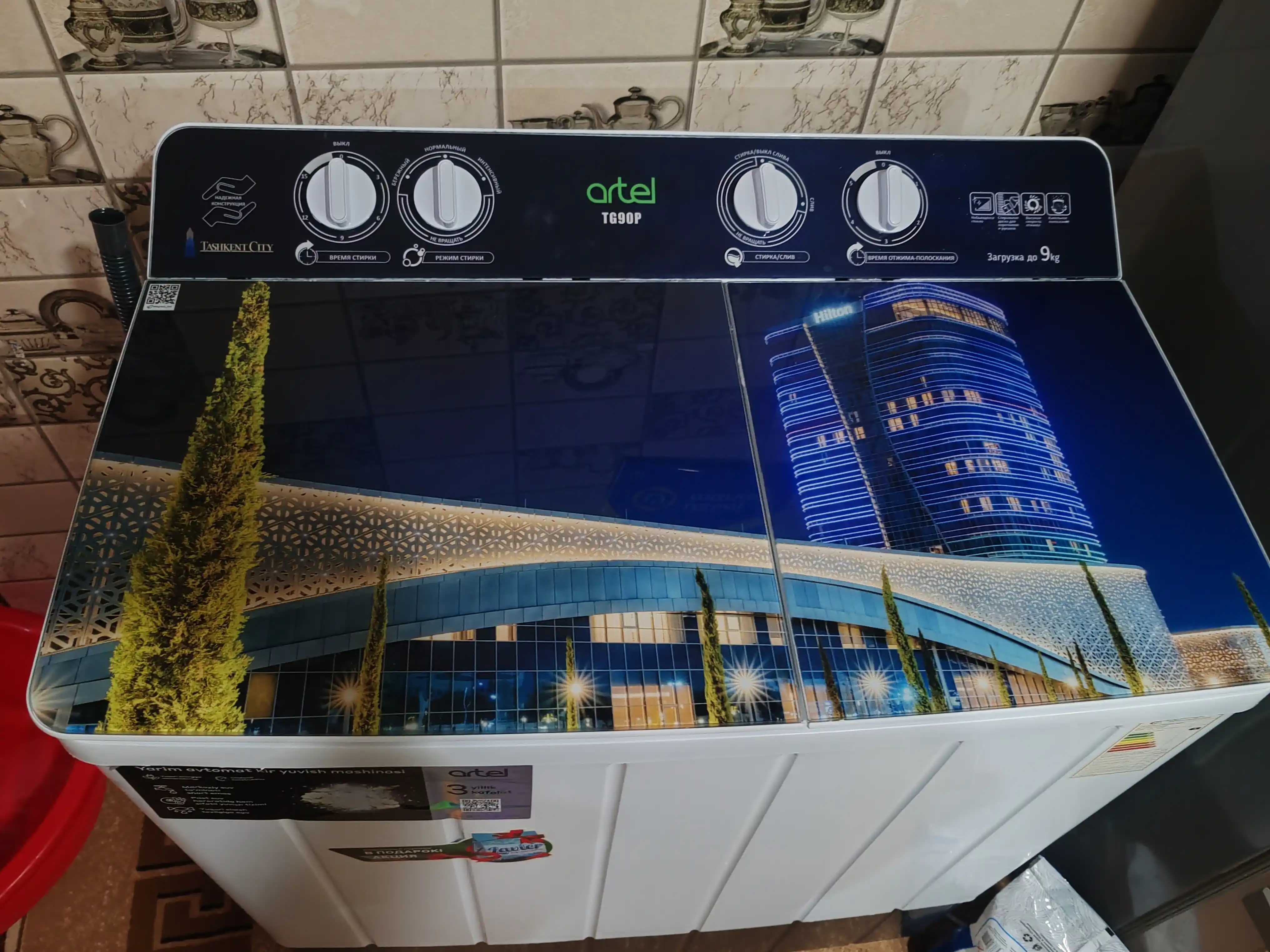 Kir yuvish mashinasi yarim avtomatik Artel ART-TG90P City 01, 9 kg