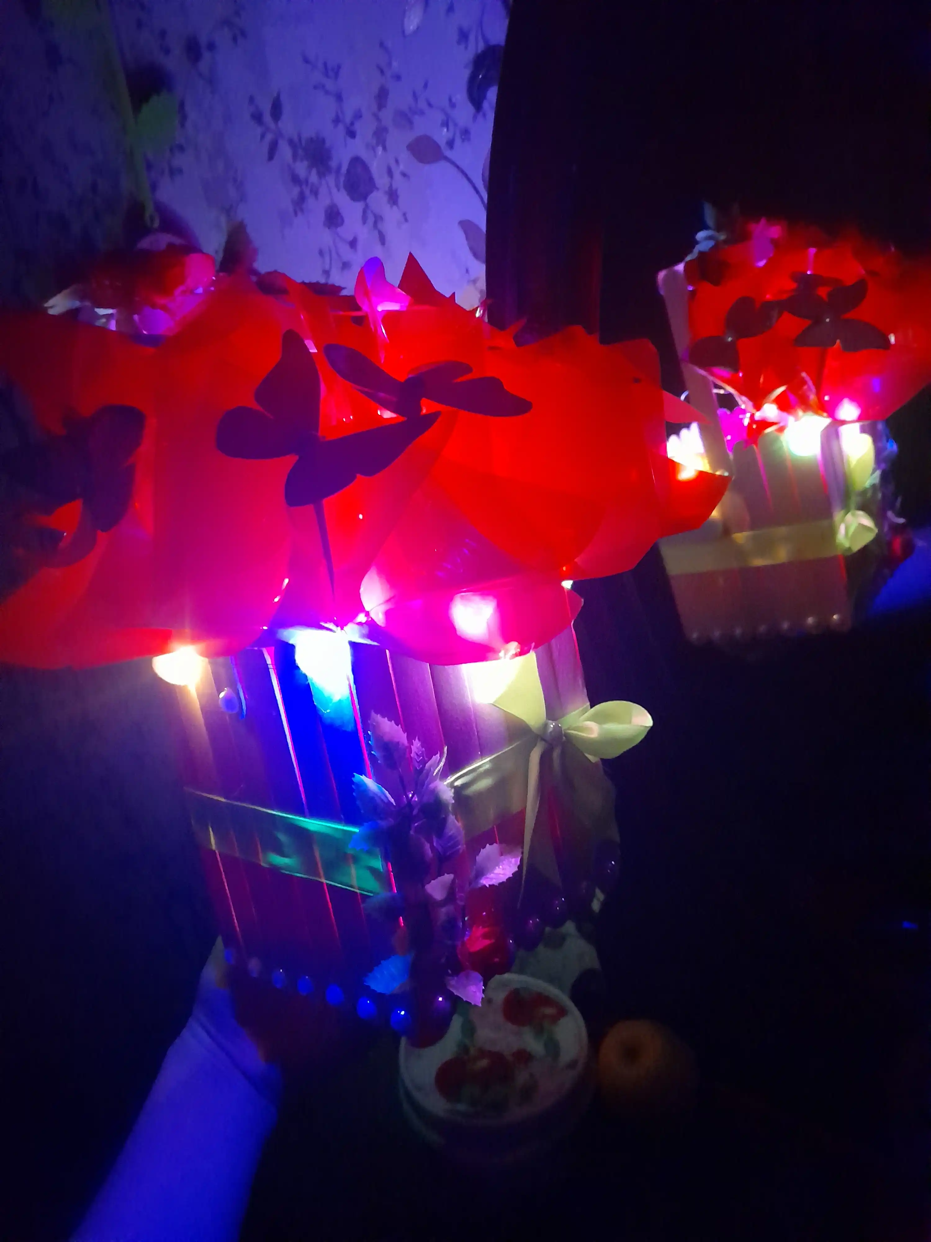 LED gulchambar bir tomchi shudring, ichki diyot, sovg'alar uchun bezak, 3 metr