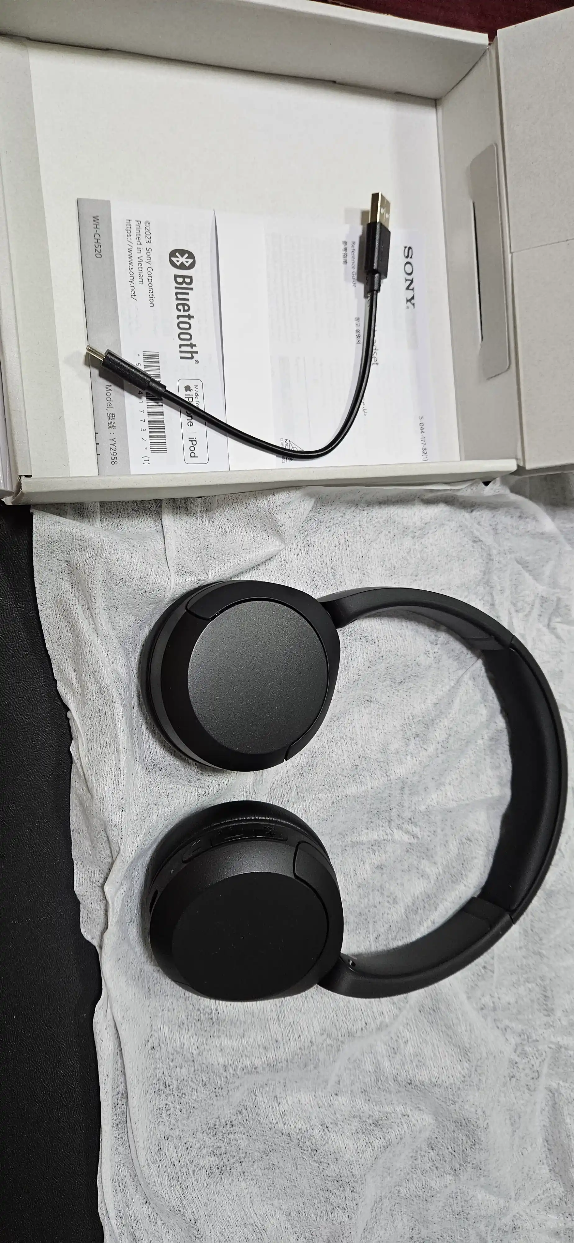 Simsiz quloqchinlar Sony WH-CH520, mikrofon bilan, WH-CH520