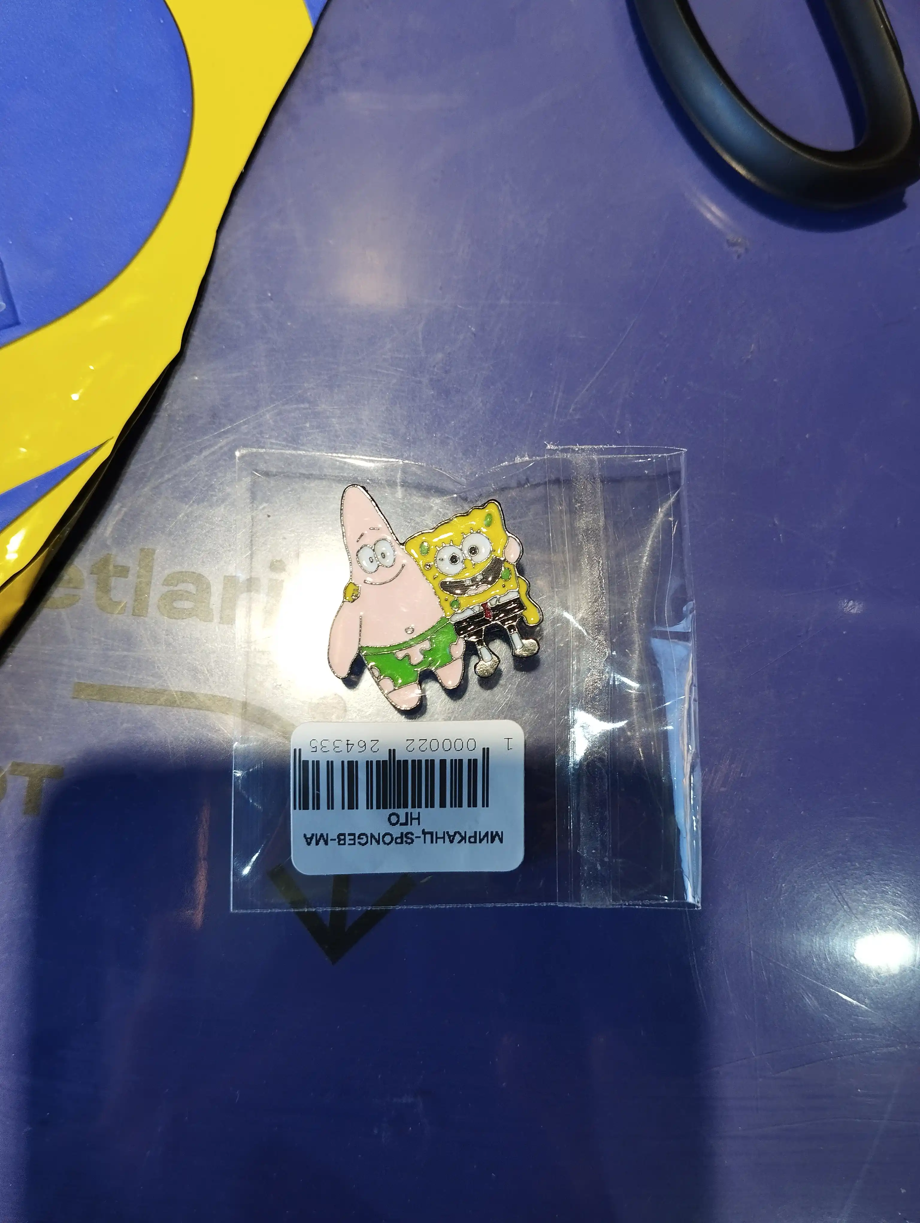 Металлические значки, пин на одежду "Губка Боб Квадратные Штаны, Sponge Bob Square Pants"