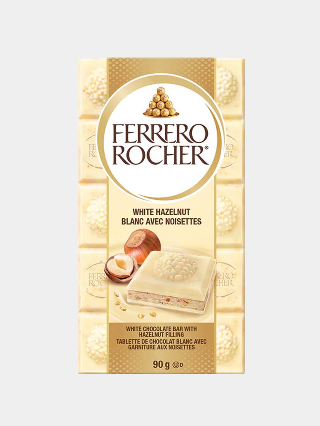 Шоколад Ferrero Rocher Hazelnut, белый, 90 г купить по низким ценам в ...