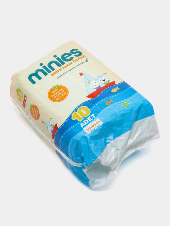 Minies bolalar tagliklari yaxshi emuvchi, paxta, BPA Free, xavfsiz, 10 dona, 60 * 60 sm - 