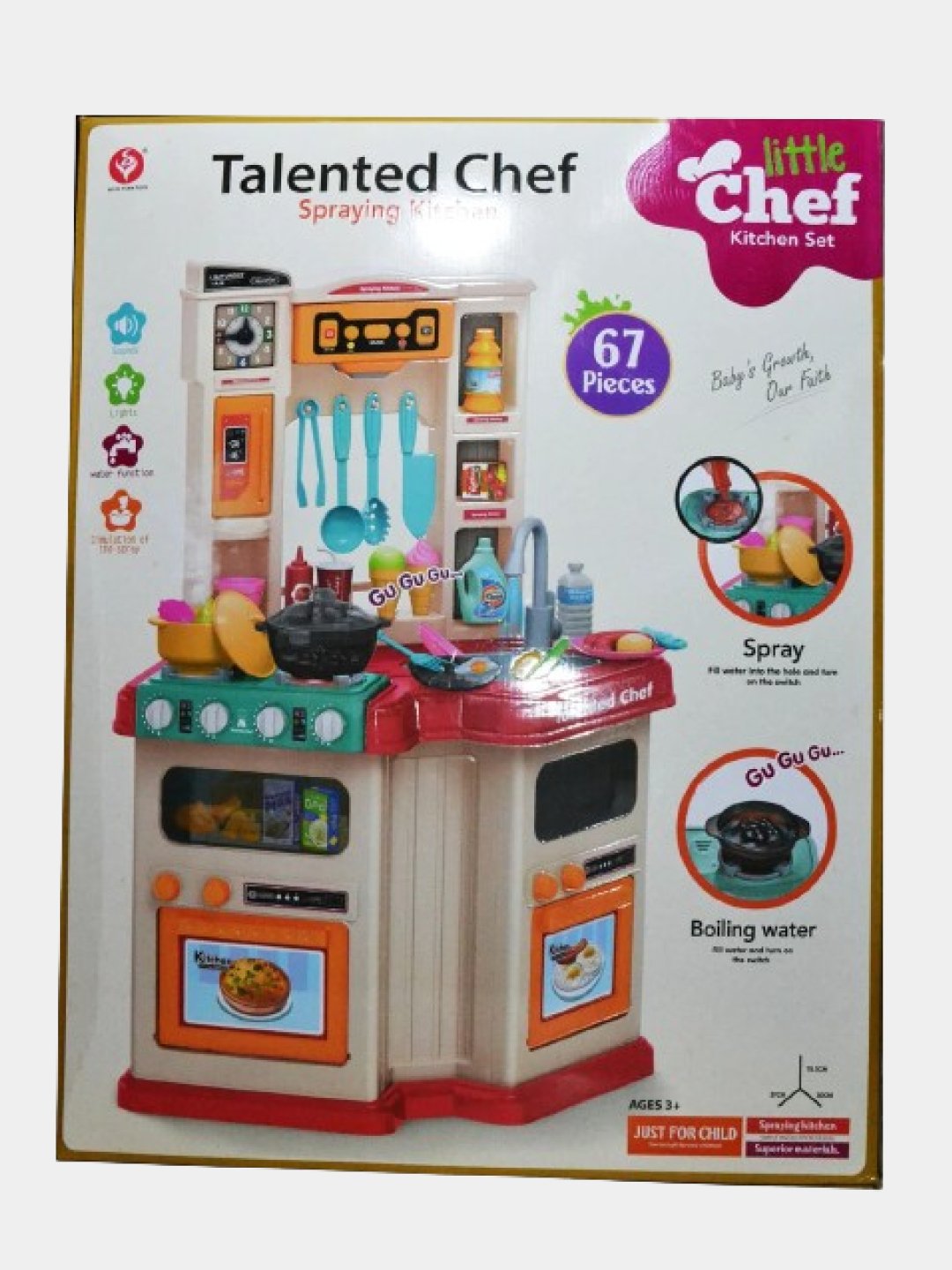 Кухня с водой talented chef 58 деталей со звуком и светом dk toys 922 103