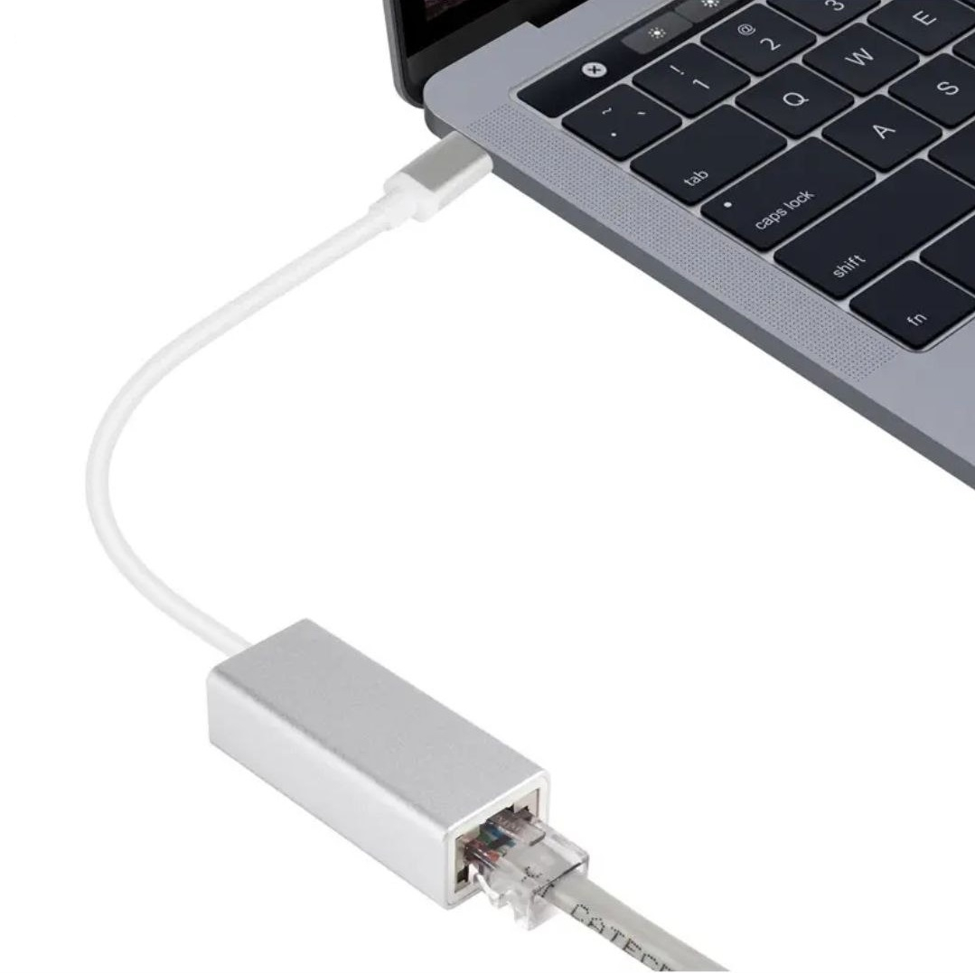 RJ45 адаптер, коннектор интернет через порты Type-C или USB для ноутбук ...