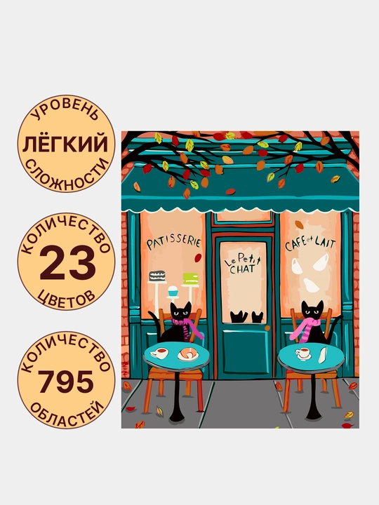 Картина рисование по номерам ARTERY Котики, 40 * 50 см, раскраска на холсте