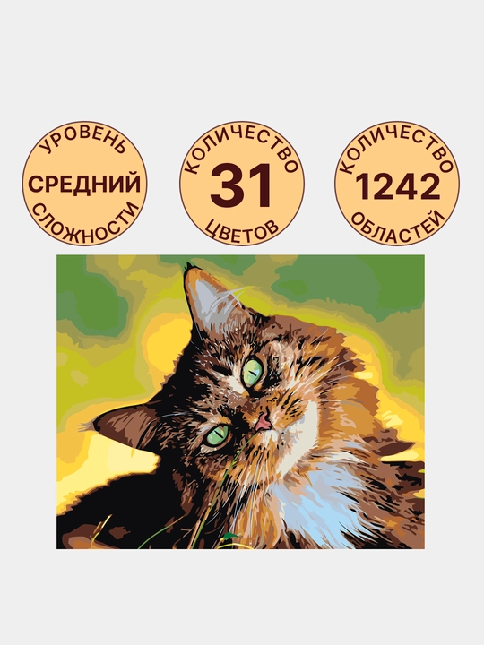 Картина рисование по номерам ARTERY Котики, 40 * 50 см, раскраска на холсте