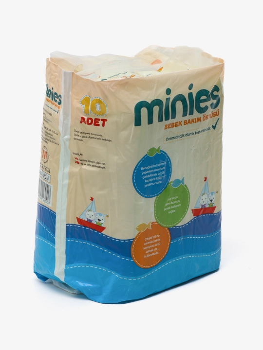 Пеленки впитывающие одноразовые детские Minies, BPA Free, безопасные, 10 шт, 60 * 60см