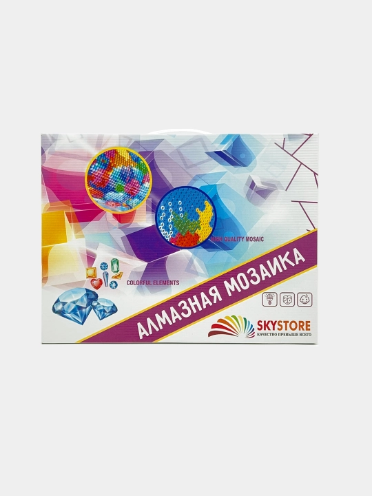 Olmos toshli mozaikasi Skystore "Multfilmlar", ramkalik asosga tortilgan, 40 * 50 sm