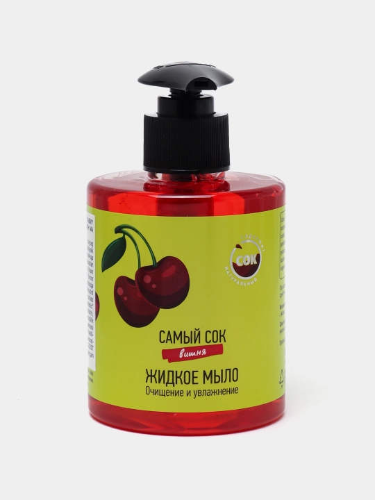 Samiy Sok suyuq sovun, tabiiy olcha sharbati bilan tozalovchi va namlovchi, 300 ml