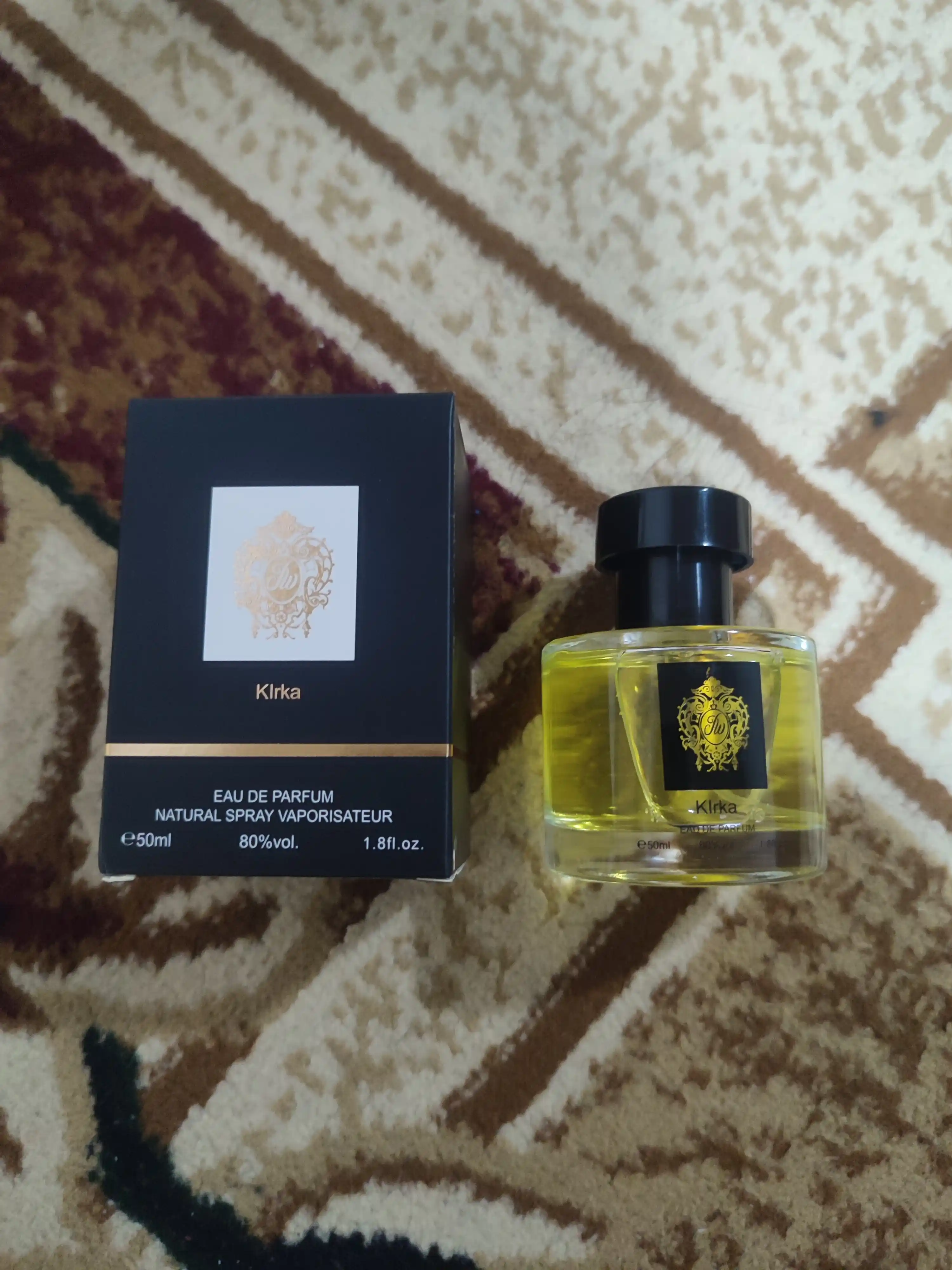 Parfyumlangan suv Fragnance World Kirke, KIRKA erkaklar va ayollar uchun, 100 ml, 50 ml, 30 ml, 20 ml 