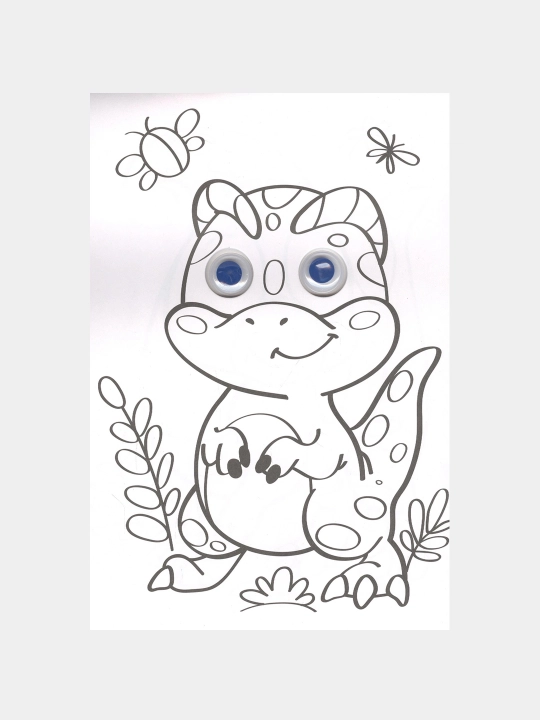 Raskraska s glazkami, Malishi Dino