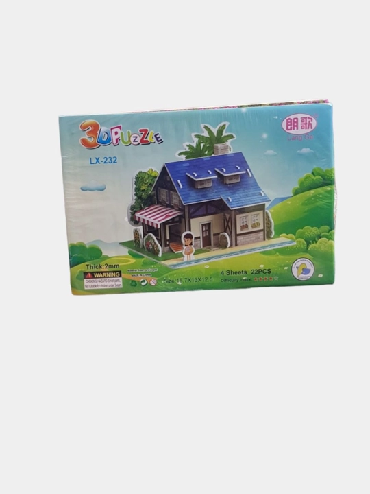 3D конструктор, картонный, дома, головоломка