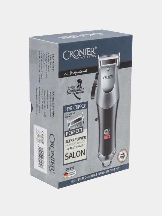 Soch va soqol kesish va okantovka uchun simsiz "CRONIER professional CR-892" mashinasi