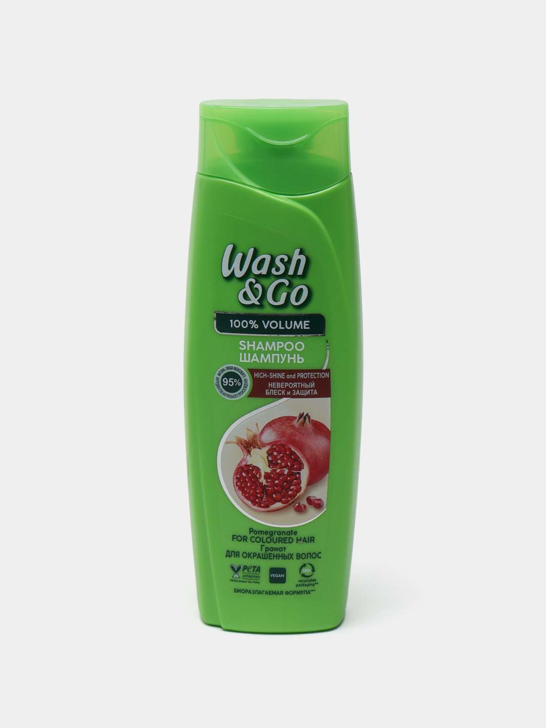 Шампунь для волос Wash&Go с экстрактом граната, для окрашенных волос, 180 мл - 