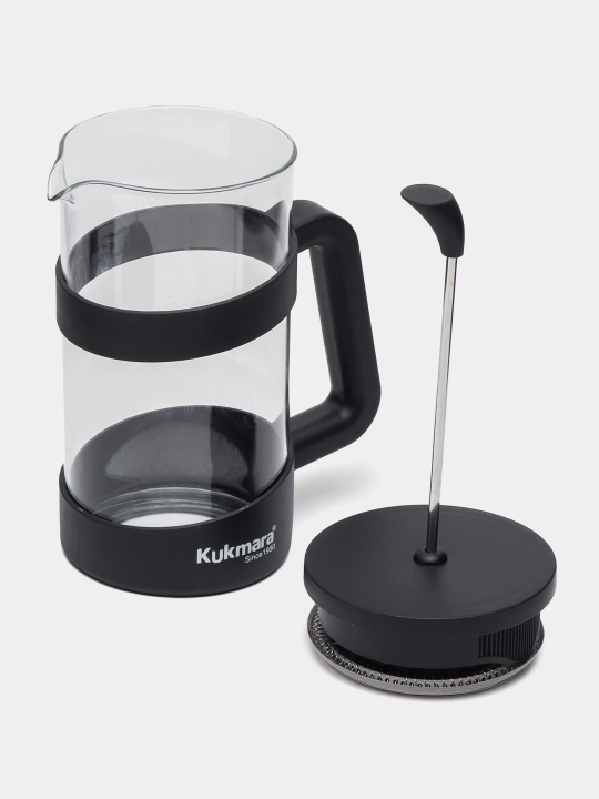 Чайник French Press Kukmara, 1 л — стеклянный, с фильтром из нержавеющей стали