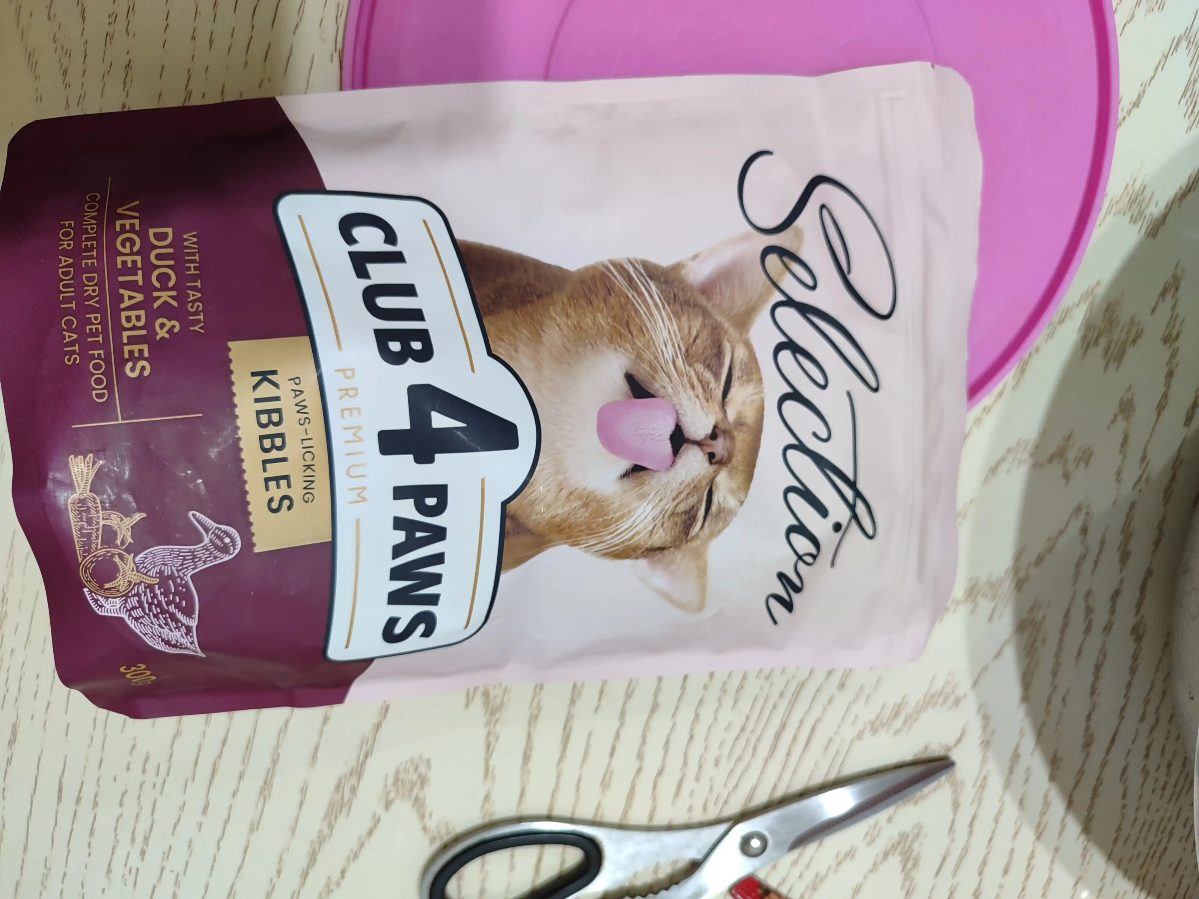 Club 4 Paws Selection сухой корм для кошек, утка с овощами, 300 г