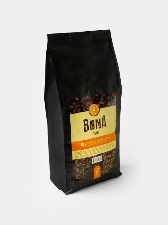 Qahva donalarda Bona Oro, Arabika, qovurilgan tabiiy kofe, 1000 g