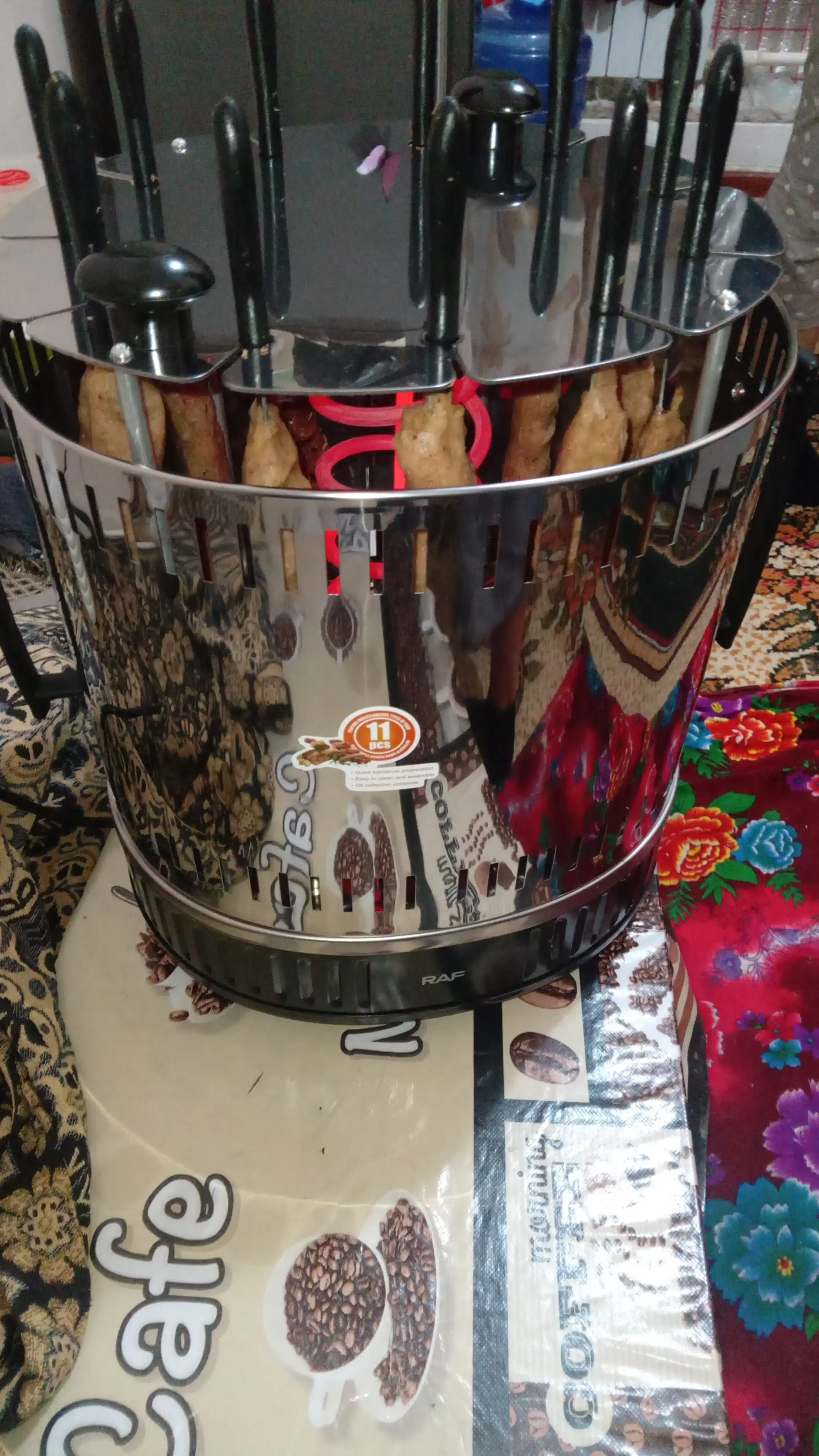 Elektr kabob pishirgichlar RAF R.8628, 11 sixlik, 1500w