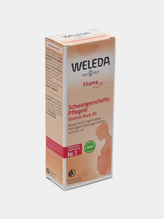 Weleda, Mama, массажное масло от растяжек, экстракты миндаля, 100 мл