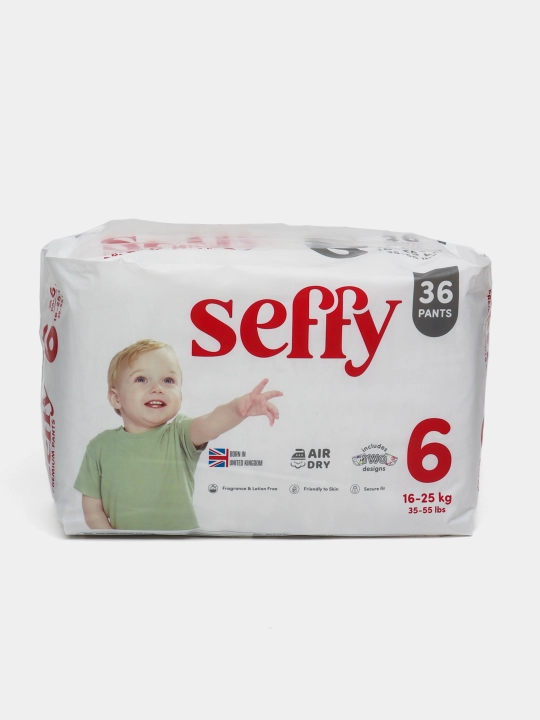 Подгузники-трусики для детей Seffy 6, 16-25 кг, 36 шт - 