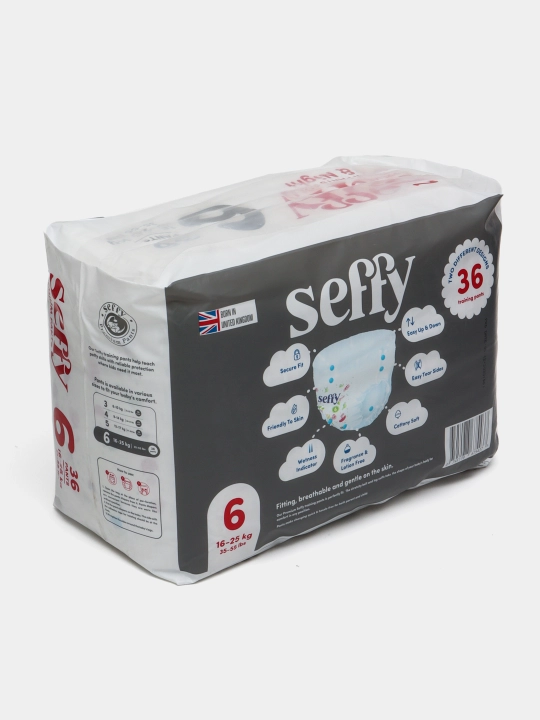 Подгузники-трусики для детей Seffy 6, 16-25 кг, 36 шт