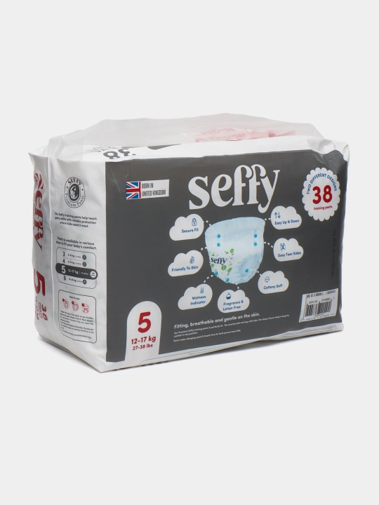 Подгузники-трусики для детей Seffy 5, 12-17 кг, 38 шт