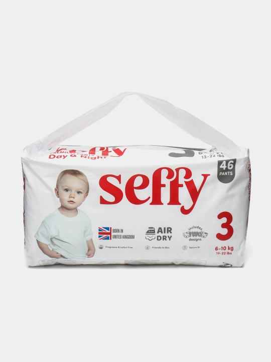 Подгузники-трусики для детей Seffy 3, 6-10 кг, 46 штук - 