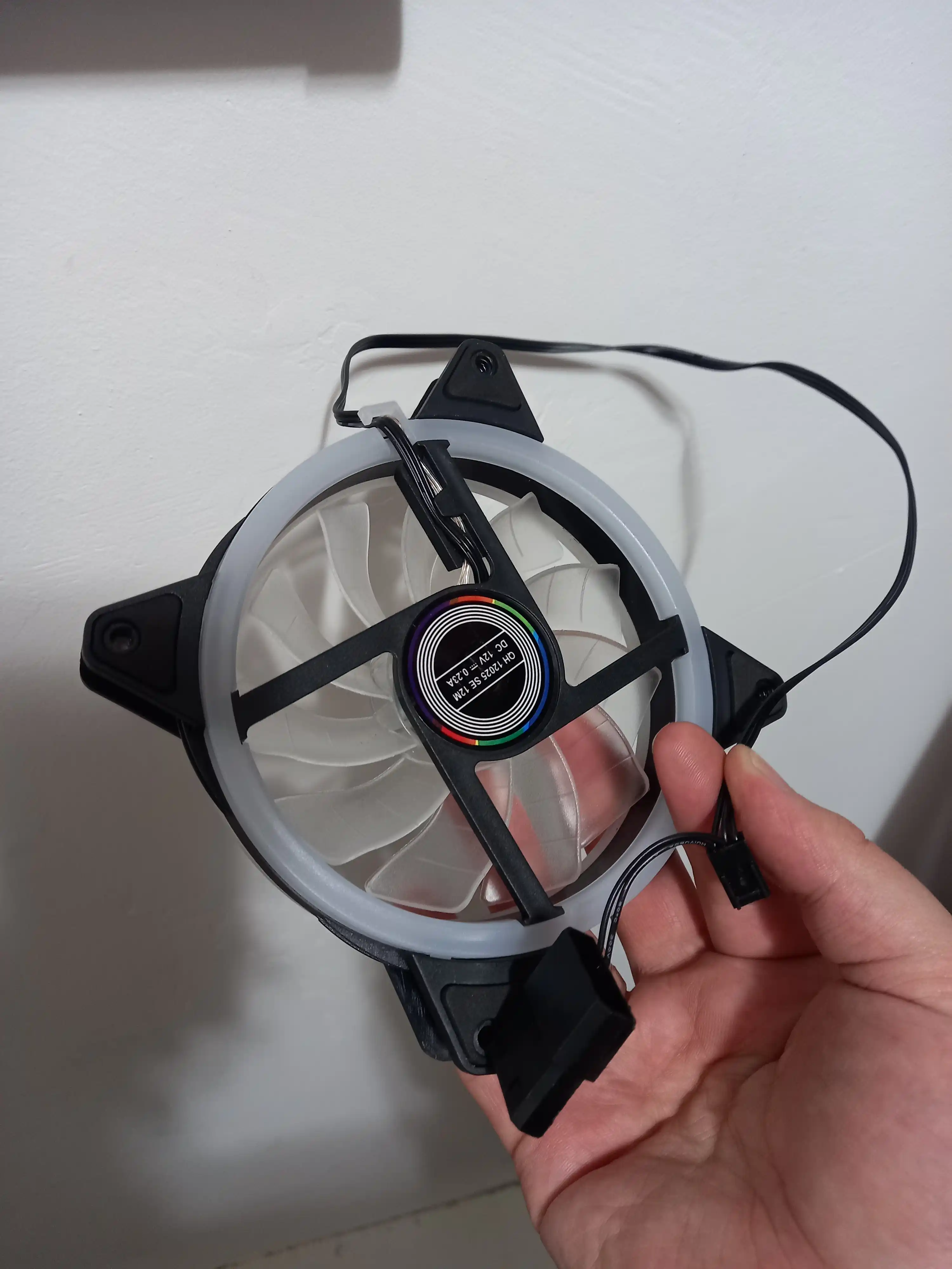Kompyuter sovutish ventilyatori, 120 mm, yuqori havo oqimi, RPM, 12V, DC. LED yorug'lik bilan