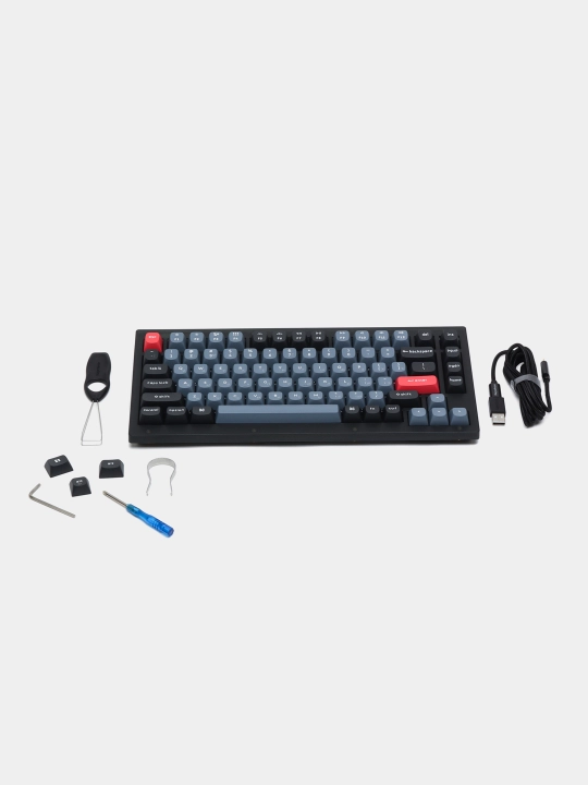 Simli mexanik o'yin klaviaturasi Keychron V1 QMK, Hot-Swap, RGB, V1A