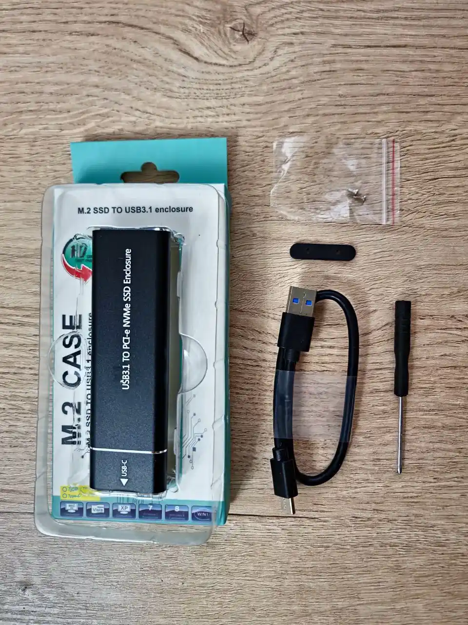 Корпус кейс для NVMe SSD USB Type-c адаптеру 6Гбит/с USB 3.0