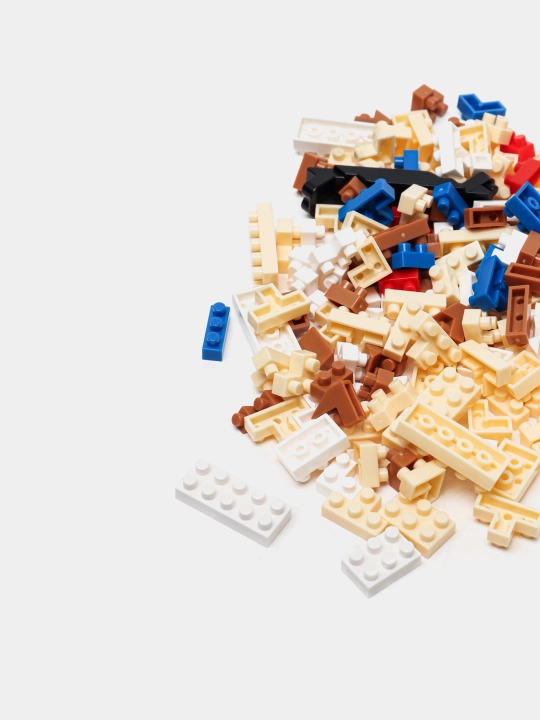 3D blokli konstruktor, mini lego, bolalar va kattalar uchun jumboq, haykalchalar