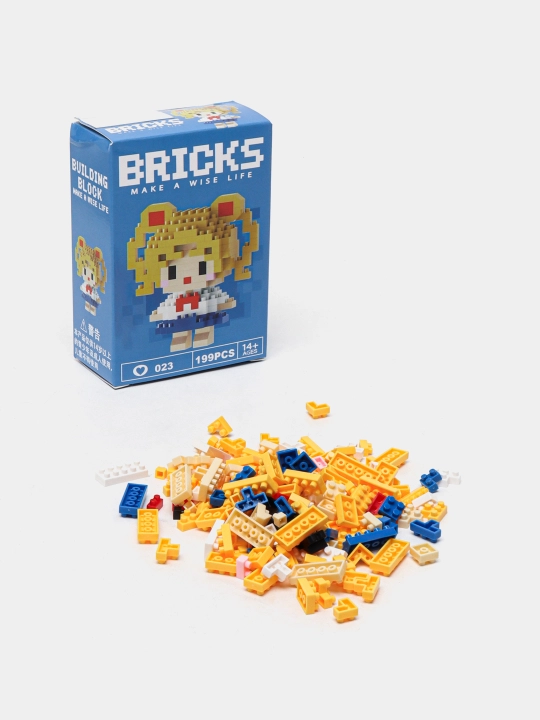 3D blokli konstruktor, mini lego, bolalar va kattalar uchun jumboq, haykalchalar