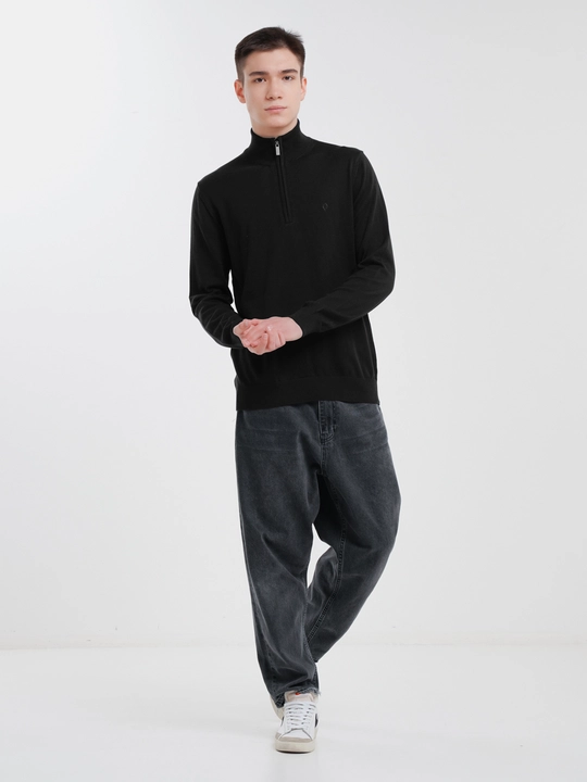 Erkaklar sviteri Fabiani 3KE9TRK9325 Black Uni, Turkiya - 