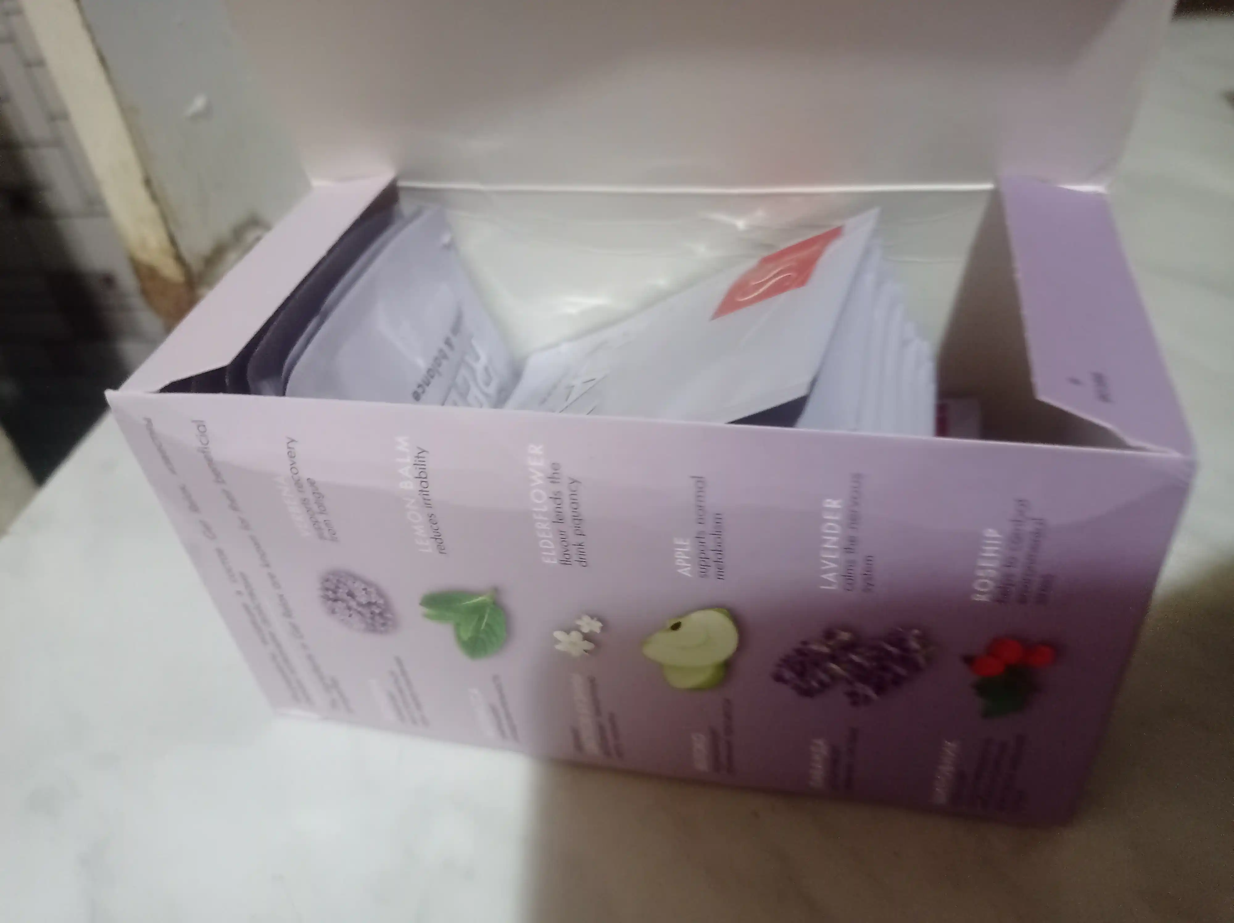 Ko'k choy TESS Get Relax, buzina ta'mi bilan, 1.5 g * 20 dona