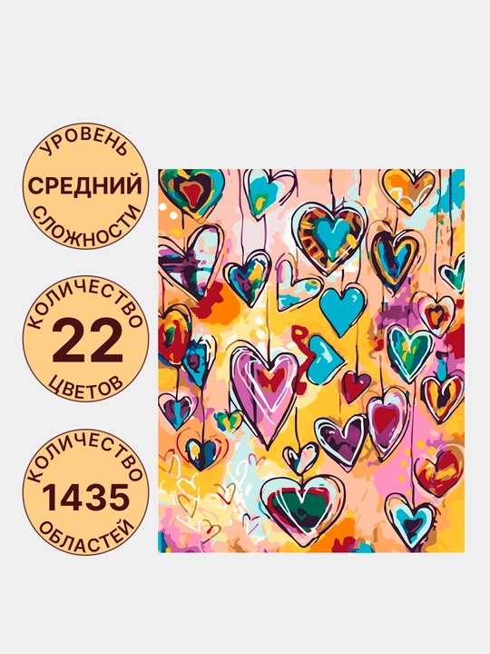 Raqamlar bo'yicha rasm chizish ARTERY Romantika, 40 * 50 sm, holstda chizmachilik