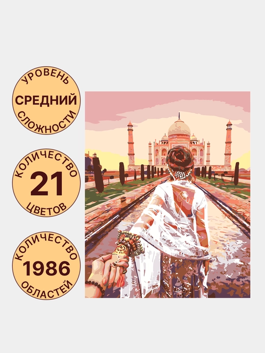 Raqamlar bo'yicha rasm chizish ARTERY Romantika, 40 * 50 sm, holstda chizmachilik