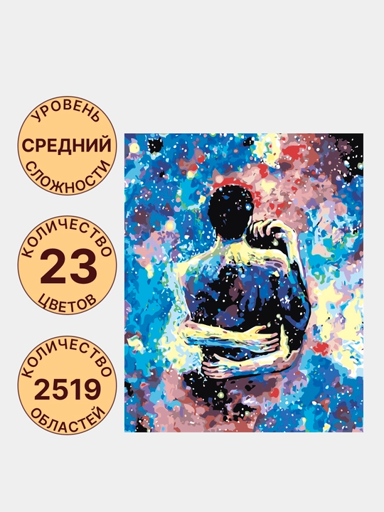 Raqamlar bo'yicha rasm chizish ARTERY Romantika, 40 * 50 sm, holstda chizmachilik