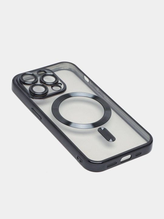 Чехол MagSafe на iPhone 15, 14 Pro, 14 Pro Max, 13 Pro Max, магнитный Metallic