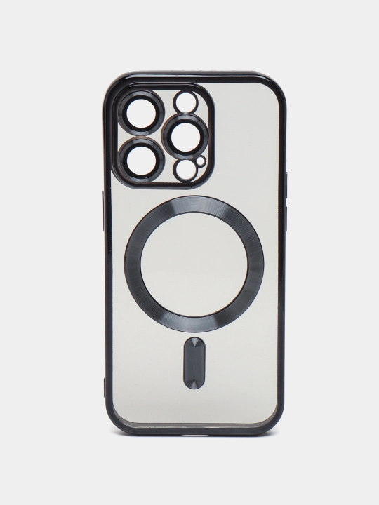 Чехол MagSafe на iPhone 15, 14 Pro, 14 Pro Max, 13 Pro Max, магнитный Metallic - 