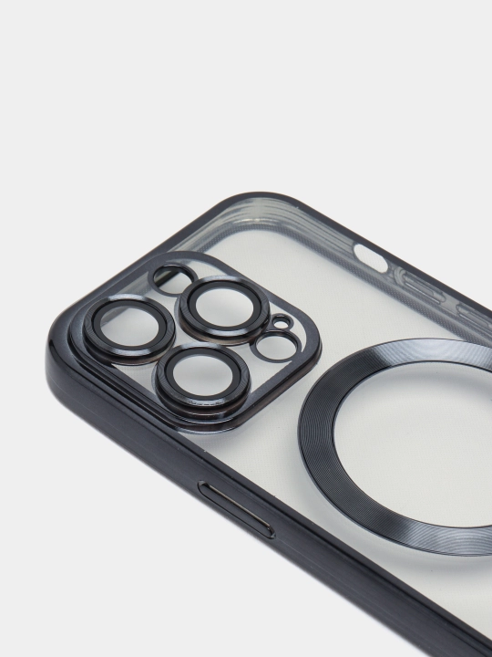 Чехол MagSafe на iPhone 15, 14 Pro, 14 Pro Max, 13 Pro Max, магнитный Metallic