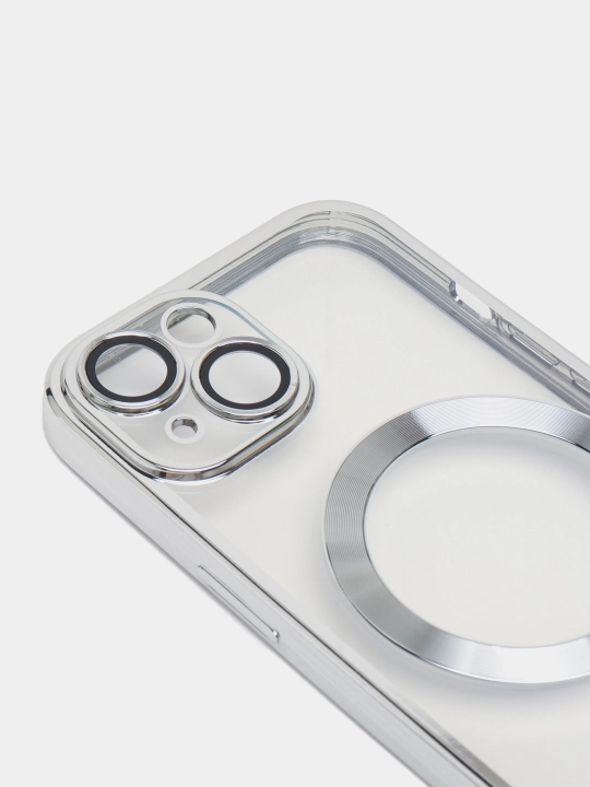 Чехол MagSafe на iPhone 15, 14 Pro, 14 Pro Max, 13 Pro Max, магнитный Metallic