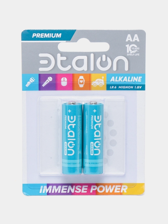 Батарейки Эtalon Alkaline Premium LR6, AA, 2*BL