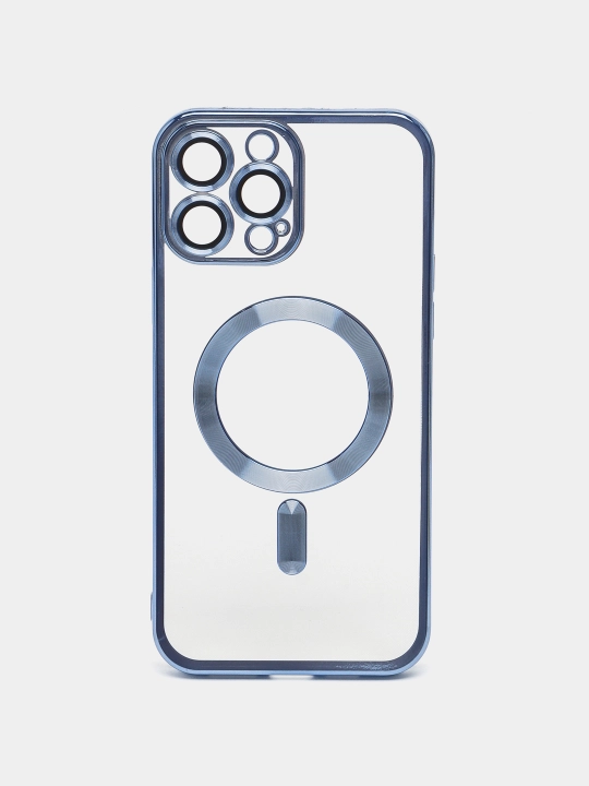 Чехол MagSafe на iPhone 15, 14 Pro, 14 Pro Max, 13 Pro Max, магнитный Metallic - 