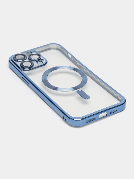 Чехол MagSafe на iPhone 15, 14 Pro, 14 Pro Max, 13 Pro Max, магнитный Metallic