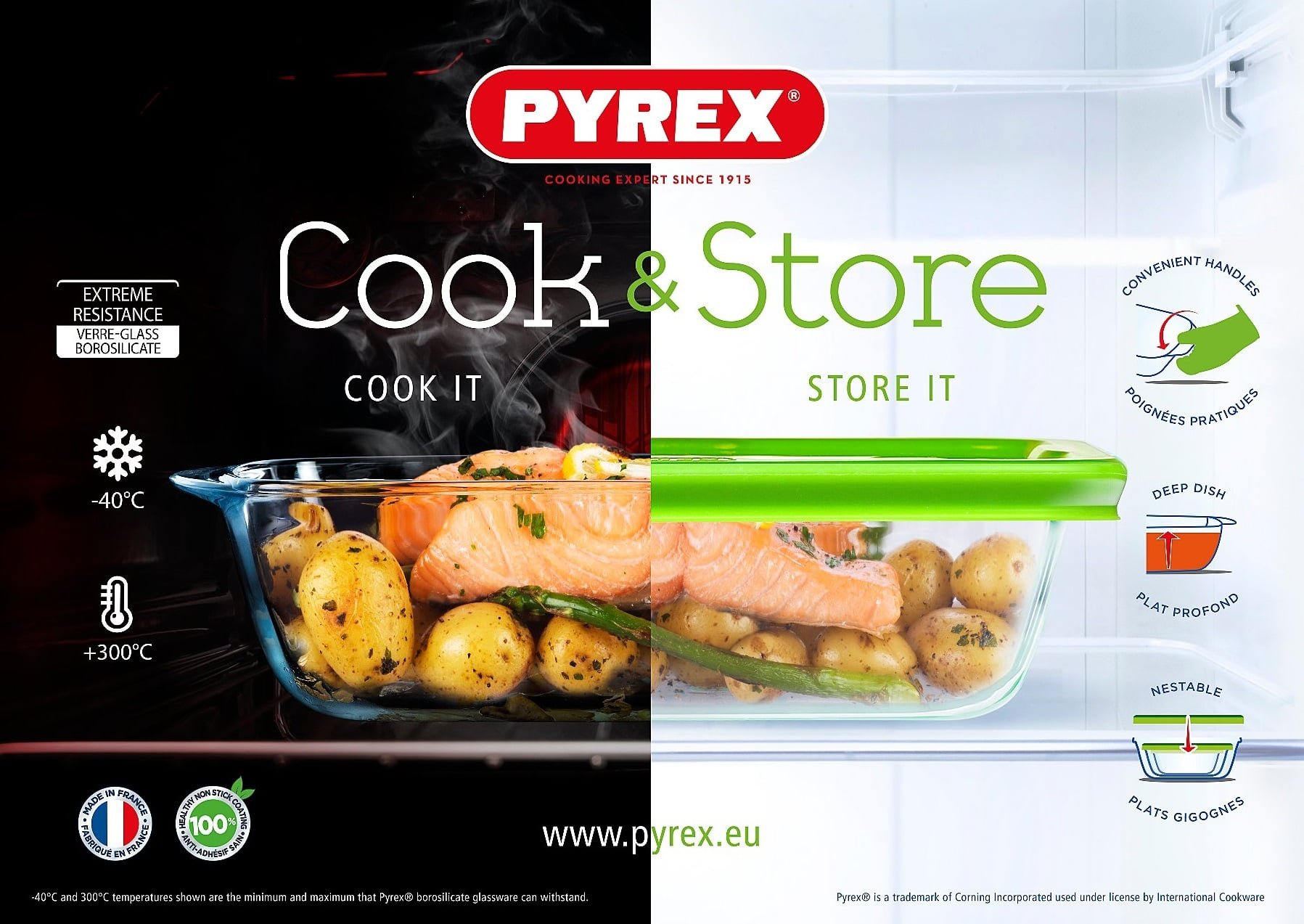 Стеклянная форма для запекания в духовке с крышкой PYREX, 2,5 л купить по  низким ценам в интернет-магазине Uzum (896823)