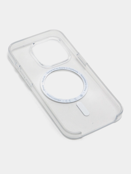 Прозрачный, силиконовый чехол MagSafe для Apple iPhone 15 pro, с анимацией